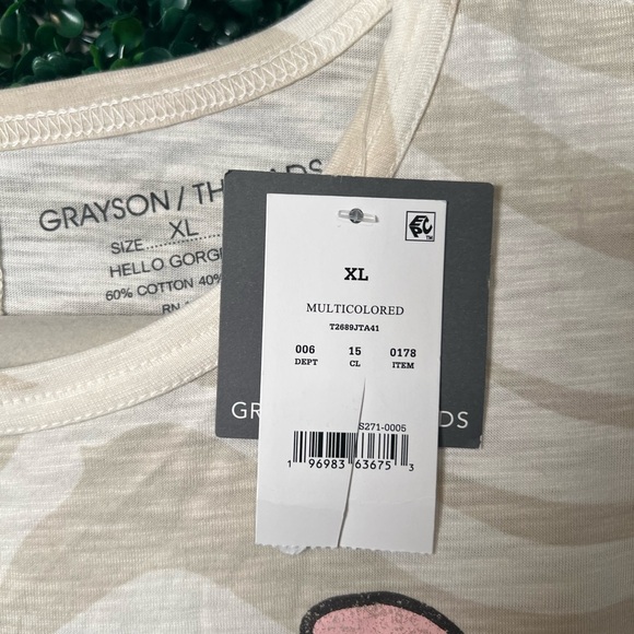 Woman Graphic Tank Top - Pink and Cream - Picture 3 of 3